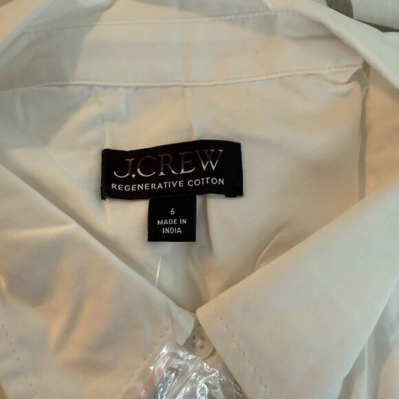 J.Crew Cerise shirtdress in cotton poplin NWOT Size 6 - Picture 4 of 10